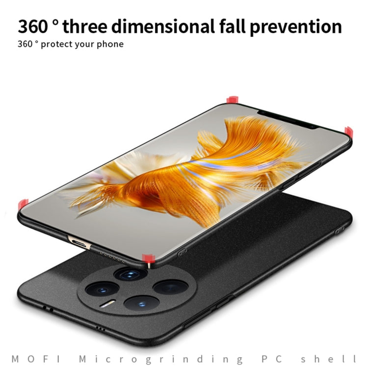 MOFI frosted ultra-thin hard phone case, black, raised edges for drop protection