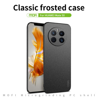 MOFI frosted ultra-thin hard phone case, black, for Huawei Mate 50, camera cutouts