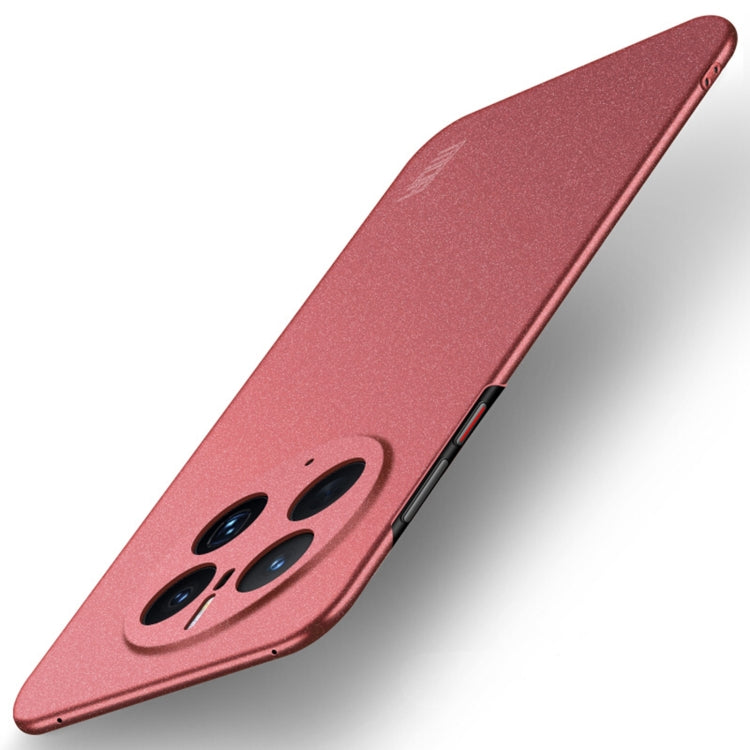 Frosted ultra-thin hard phone case for Huawei Mate 50 Pro, red with side button openings