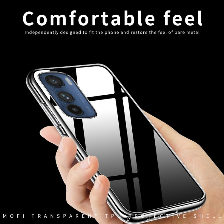 Transparent TPU phone case with grip-friendly edges and camera cutout
