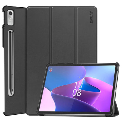 ENKAY black tri-fold leather stand case for Lenovo Tab P11 Pro Gen2