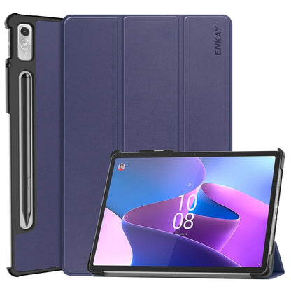 ENKAY dark blue tri-fold leather stand case for Lenovo Tab P11 Pro Gen2