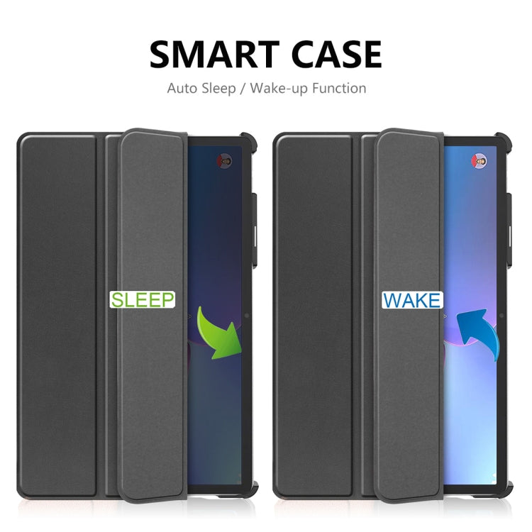 ENKAY dark grey tri-fold smart case with front cover and tablet cutout