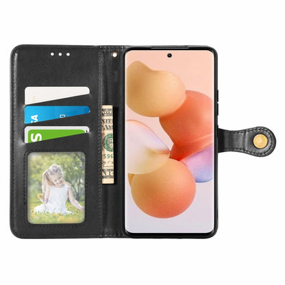 Retro Solid Color Buckle Leather Phone Case, For Xiaomi 12T / 12T Pro / Redmi K50 Ultra