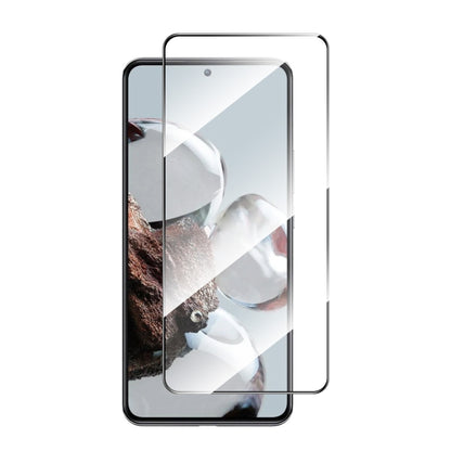 Tempered glass screen protector with full adhesive film for smartphone, clear 2.5D edges
