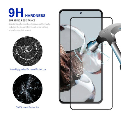 Tempered glass screen protector with strong hardness protection and full-screen coverage, clear 2.5D