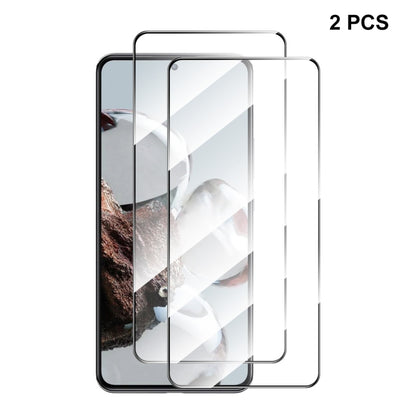 2-pack tempered glass screen protectors, clear with rounded 2.5D edges and full coverage