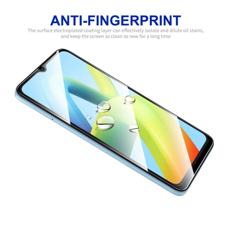 Fingerprint-resistant tempered glass screen protector for smartphone screen