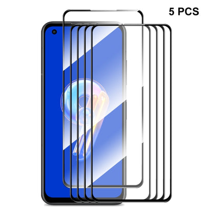 Zenfone 9 tempered glass screen protector set of 5, full-coverage curved 2.5D