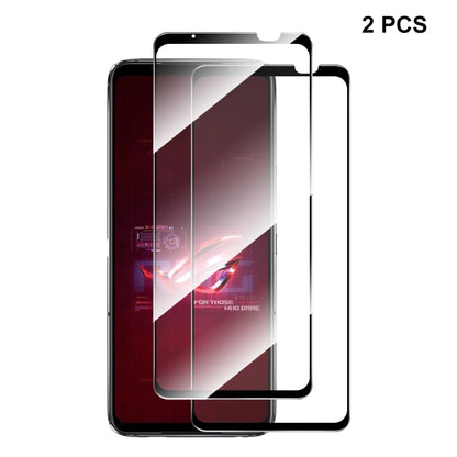 Clear full-glue tempered glass screen protector set with two sheets for Asus ROG Phone 6