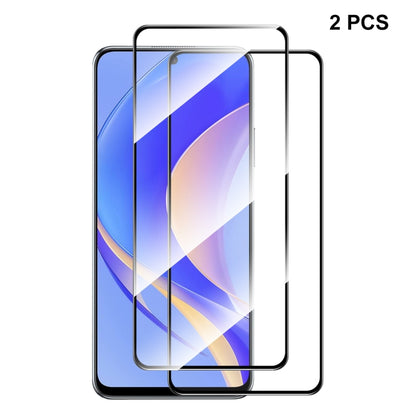 Tempered glass screen protector set for Huawei Nova Y90, includes 2 pieces