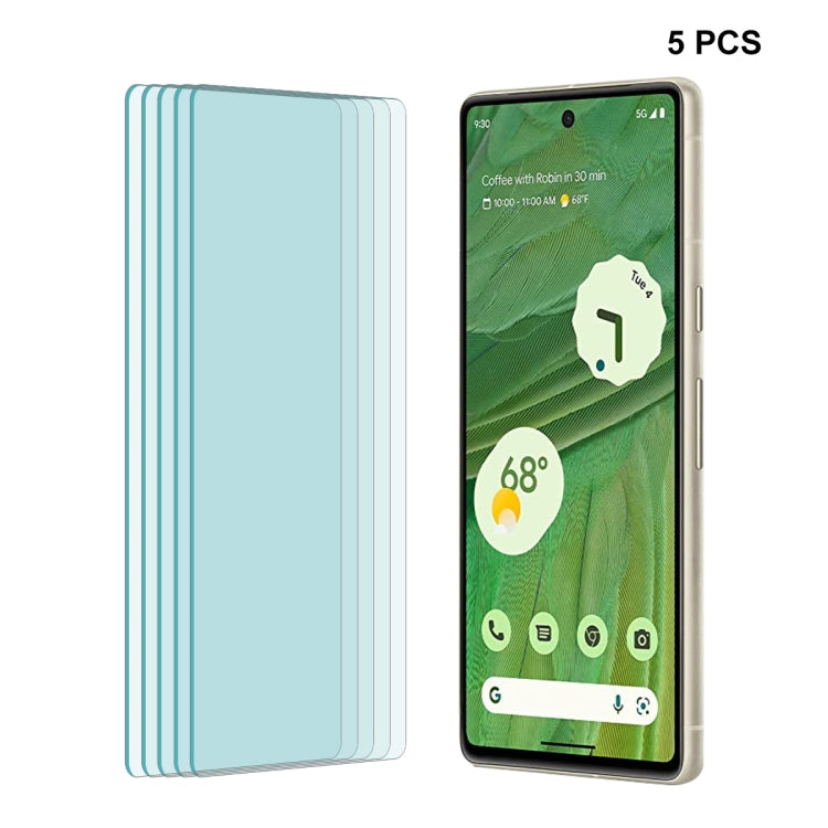 Tempered glass screen protector for Google Pixel 7, 5-pack full coverage