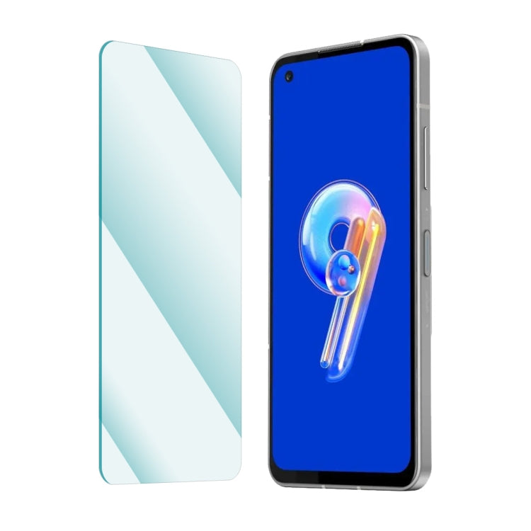 Tempered glass screen protector film for Asus Zenfone 9 with 2.5D rounded edges