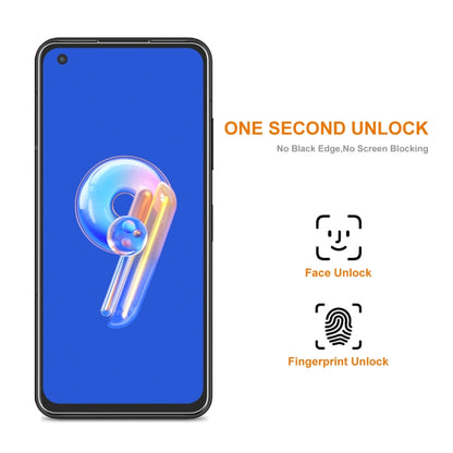 Tempered glass screen protector for Asus Zenfone 9 covering the front display
