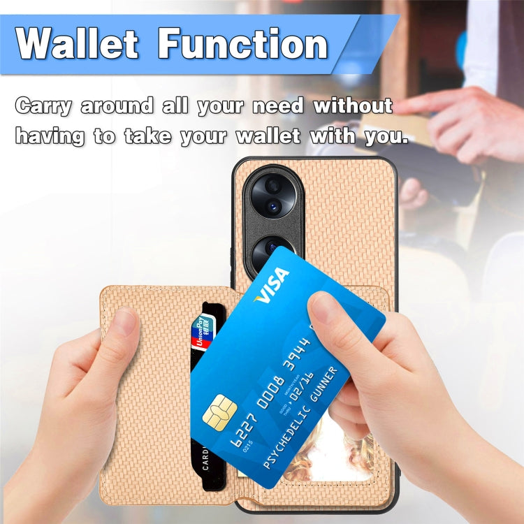For Honor 70 Carbon Fiber Magnetic Card Bag Phone Case