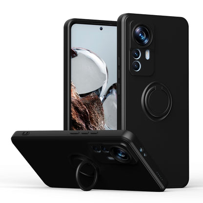 Ring Kickstand TPU Silicone Phone Case, For Xiaomi 12T / 12T Pro