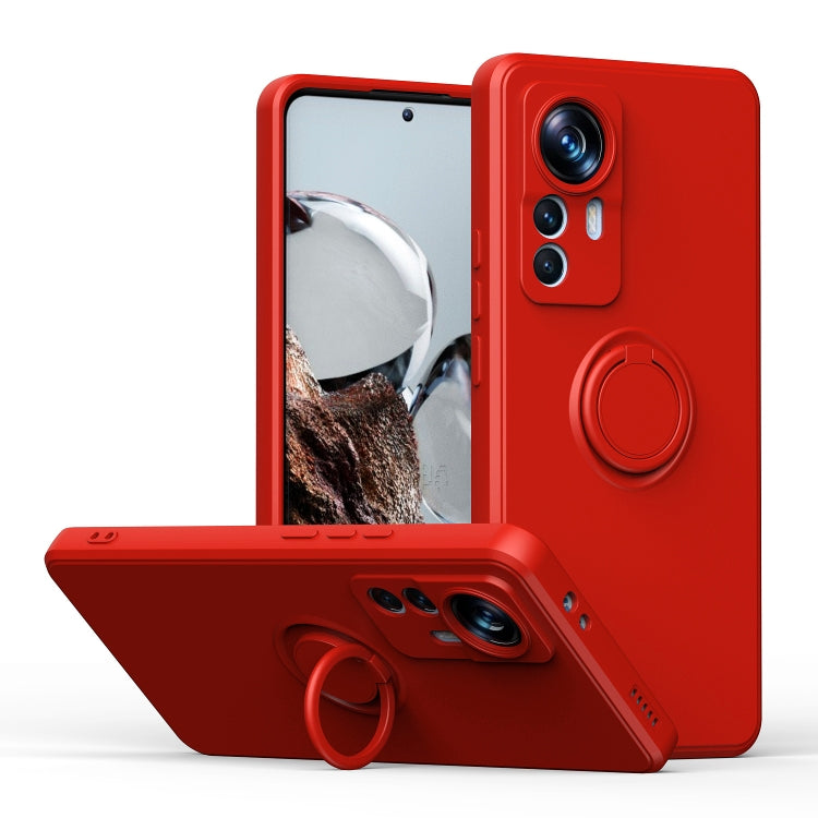 Ring Kickstand TPU Silicone Phone Case, For Xiaomi 12T / 12T Pro