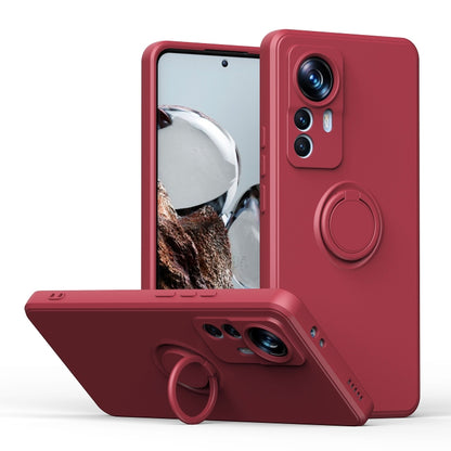 Ring Kickstand TPU Silicone Phone Case, For Xiaomi 12T / 12T Pro