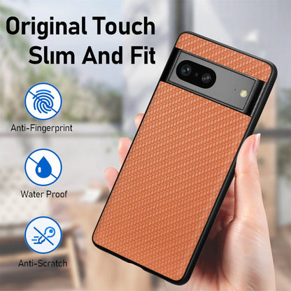 For Google Pixel 7 Carbon Fiber Texture Leather Back Cover Phone Case, For Google Pixel 7