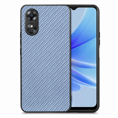ForOPPO A17 Carbon Fiber Texture Leather Back Cover Phone Case