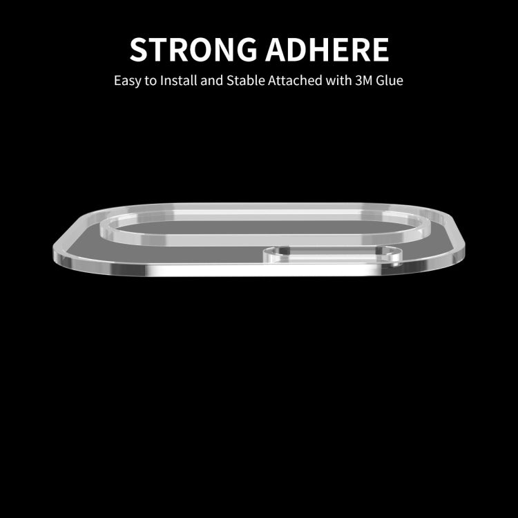 Thin edge view of rear camera tempered glass film with clear protective layer