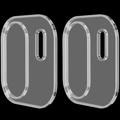 Two rear camera tempered glass film protectors with cutout for camera lens