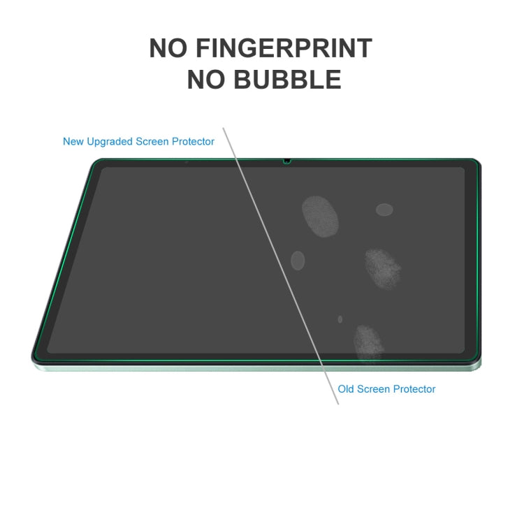 Tempered glass screen protector, clear overlay for tablet display surface