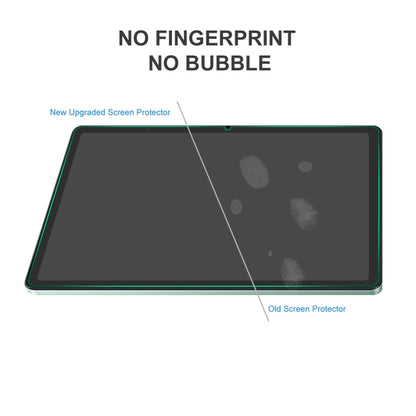 Tempered glass screen protector, clear overlay for tablet display surface