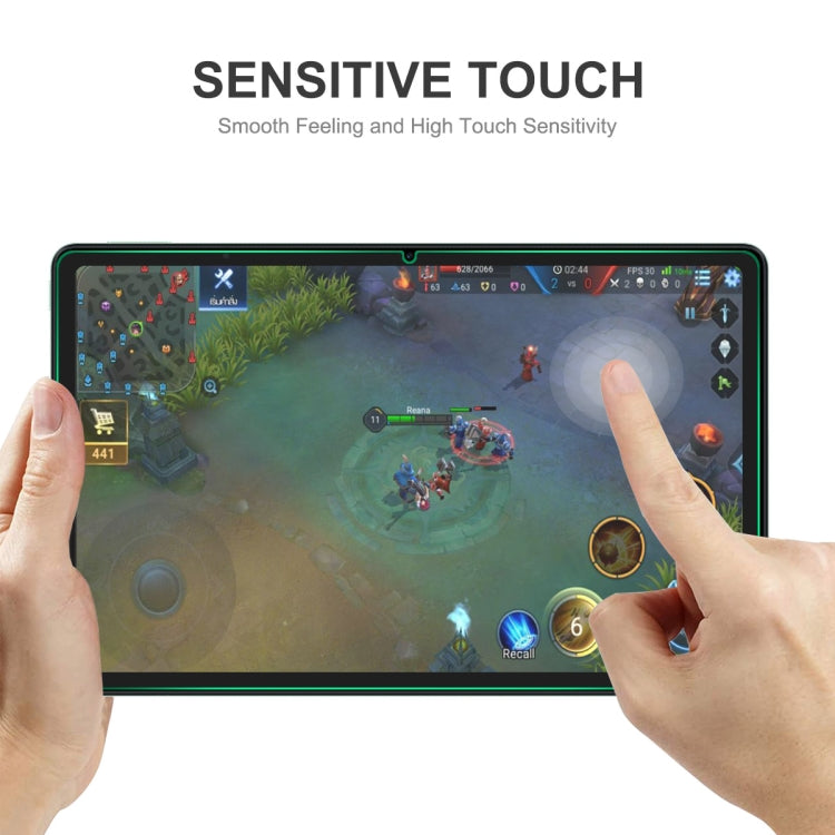 Tempered glass screen protector for tablet, smooth touch surface over screen