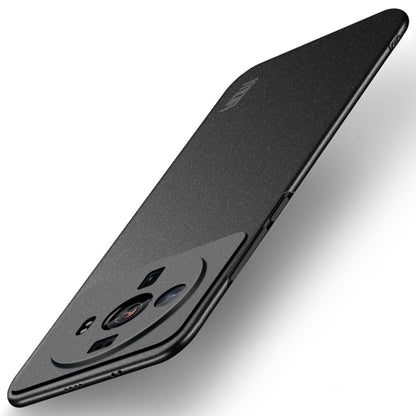 Frosted ultra-thin phone case in dark gray with camera cutouts and side buttons