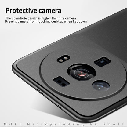 Gray frosted ultra-thin phone case close-up with camera and flash cutouts