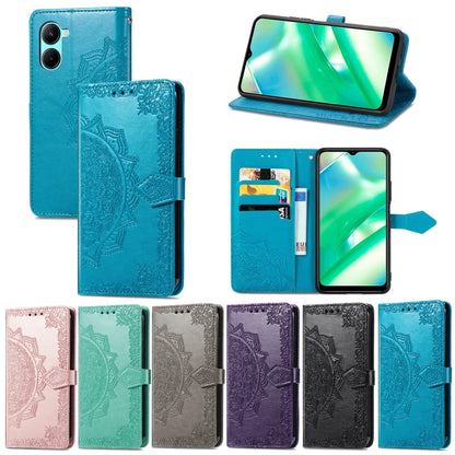 For Realme C33 Mandala Flower Embossed Leather Phone Case, For Realme C33