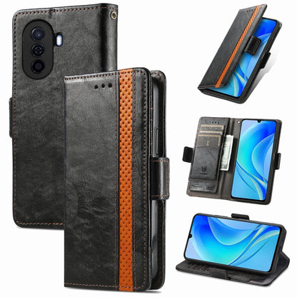 CaseNeo Splicing Dual Magnetic Buckle Leather Phone Case, For Huawei  Nova Y70, For Huawei Enjoy 50