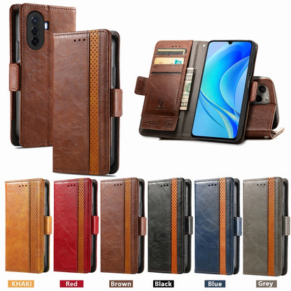 CaseNeo Splicing Dual Magnetic Buckle Leather Phone Case, For Huawei  Nova Y70, For Huawei Enjoy 50