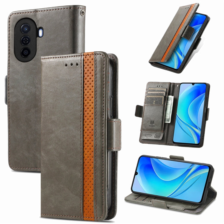 CaseNeo Splicing Dual Magnetic Buckle Leather Phone Case, For Huawei  Nova Y70, For Huawei Enjoy 50