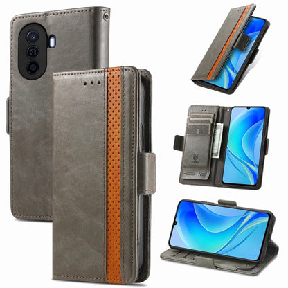 CaseNeo Splicing Dual Magnetic Buckle Leather Phone Case, For Huawei  Nova Y70, For Huawei Enjoy 50