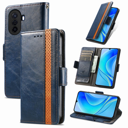 CaseNeo Splicing Dual Magnetic Buckle Leather Phone Case, For Huawei  Nova Y70, For Huawei Enjoy 50