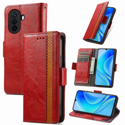 CaseNeo Splicing Dual Magnetic Buckle Leather Phone Case, For Huawei  Nova Y70, For Huawei Enjoy 50