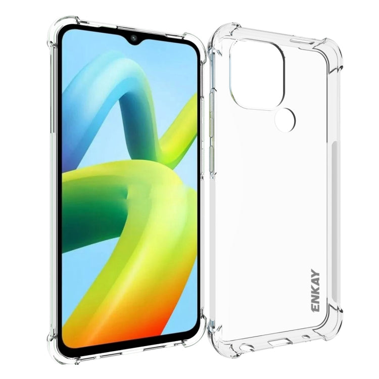 Transparent TPU phone case with shockproof corners, ENKAY, for Redmi A1+