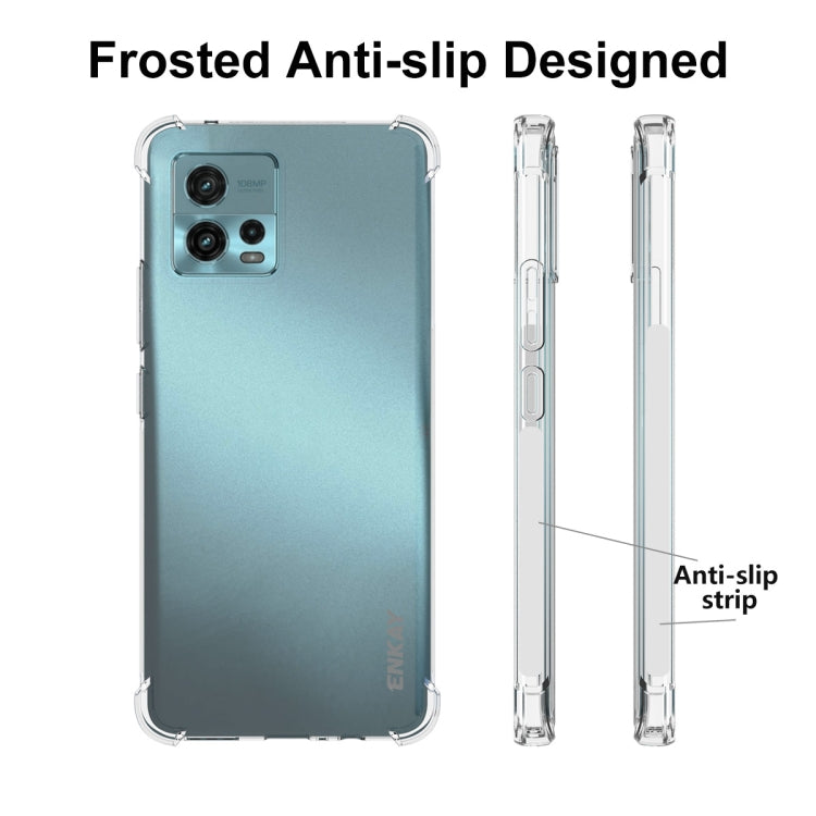 Frosted anti-slip TPU phone case with shock corners for Motorola Moto G72