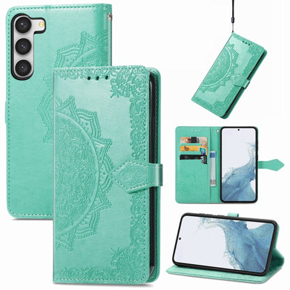 Mandala Flower Embossed Leather Phone Case, For Motorola Moto G72, For vivo V25, For Samsung Galaxy S23 5G, For Samsung Galaxy S23 Plus 5G, For Samsung Galaxy S23 Ultra 5G