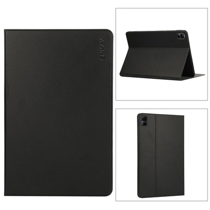 ENKAY PU leather tablet stand case for 10.61-inch, black, rear view