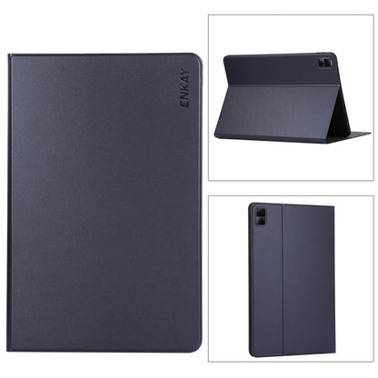 ENKAY PU leather tablet stand case for 10.61-inch, dark blue, rear and stand