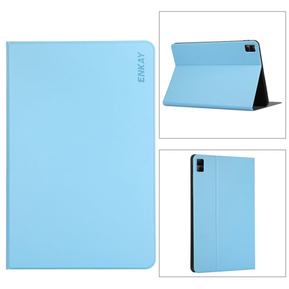 ENKAY PU leather tablet stand case for 10.61-inch, light blue, rear and stand