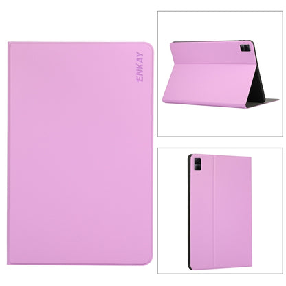 ENKAY PU leather tablet stand case for 10.61-inch, purple, rear and stand