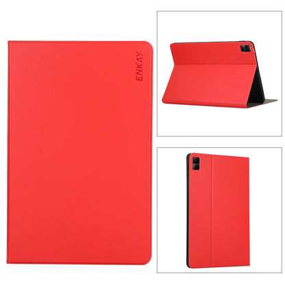 ENKAY PU leather tablet stand case for 10.61-inch, red, rear and stand