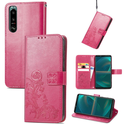 Four-leaf Clasp Embossed Buckle Leather Phone Case, For Samsung Galaxy S23 5G, For Samsung Galaxy S23+ 5G, For Samsung Galaxy S23 Ultra 5G, For Sony Xperia 5 IV, For Xiaomi Redmi A1, For Xiaomi Redmi Note 11T, For Xiaomi 12T / Redmi K50 Ultra