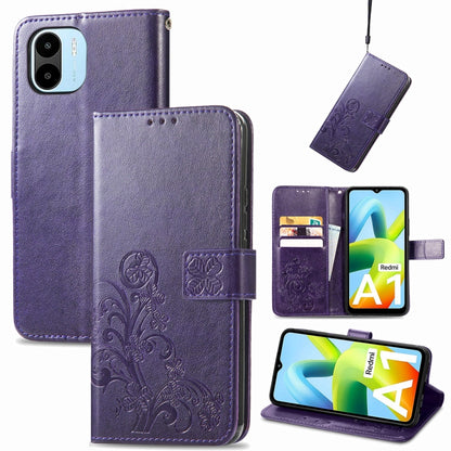 Four-leaf Clasp Embossed Buckle Leather Phone Case, For Samsung Galaxy S23 5G, For Samsung Galaxy S23+ 5G, For Samsung Galaxy S23 Ultra 5G, For Sony Xperia 5 IV, For Xiaomi Redmi A1, For Xiaomi Redmi Note 11T, For Xiaomi 12T / Redmi K50 Ultra