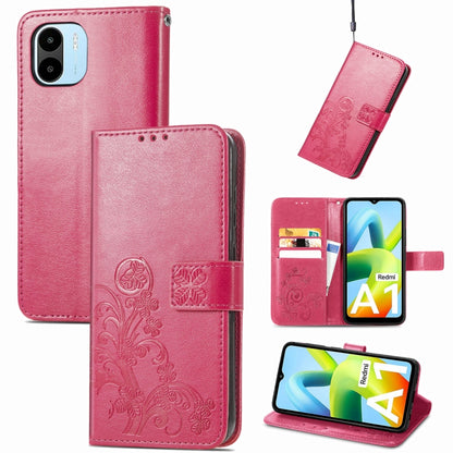Four-leaf Clasp Embossed Buckle Leather Phone Case, For Samsung Galaxy S23 5G, For Samsung Galaxy S23+ 5G, For Samsung Galaxy S23 Ultra 5G, For Sony Xperia 5 IV, For Xiaomi Redmi A1, For Xiaomi Redmi Note 11T, For Xiaomi 12T / Redmi K50 Ultra