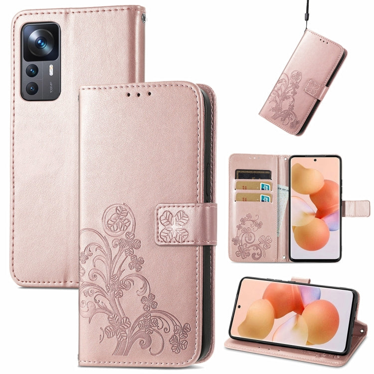 Four-leaf Clasp Embossed Buckle Leather Phone Case, For Samsung Galaxy S23 5G, For Samsung Galaxy S23+ 5G, For Samsung Galaxy S23 Ultra 5G, For Sony Xperia 5 IV, For Xiaomi Redmi A1, For Xiaomi Redmi Note 11T, For Xiaomi 12T / Redmi K50 Ultra